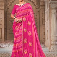 Laxmipati  N-2294 Chiffon Pink Saree