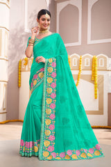 Laxmipati Laadlee N-2309 Chiffon Green Saree