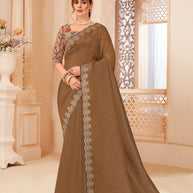 Laxmipati Manmarzi N-2322 Silk Brown Saree