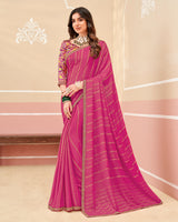 Laxmipati Gold_Spot N-2329 Chiffon Pink Saree