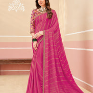 Laxmipati Gold_Spot N-2329 Chiffon Pink Saree
