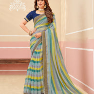 Laxmipati Gold_Spot N-2334 Satin Chiffon Multicolor Saree