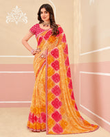 Laxmipati Gold_Spot N-2339 Chiffon Multicolor Saree