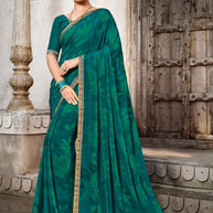 Laxmipati Zill_Mill N-2341 Georgette Green Saree