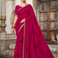 Laxmipati Zill_Mill N-2345 Georgette Pink Saree