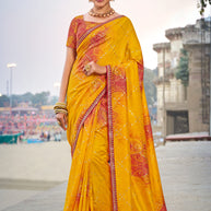 Mustard Saree