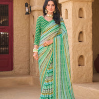 Multicolor Chiffon Saree - Shamli