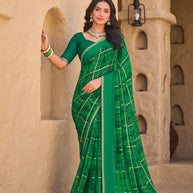Green Georgette Saree - Shamli