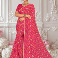 Light pink colour saree