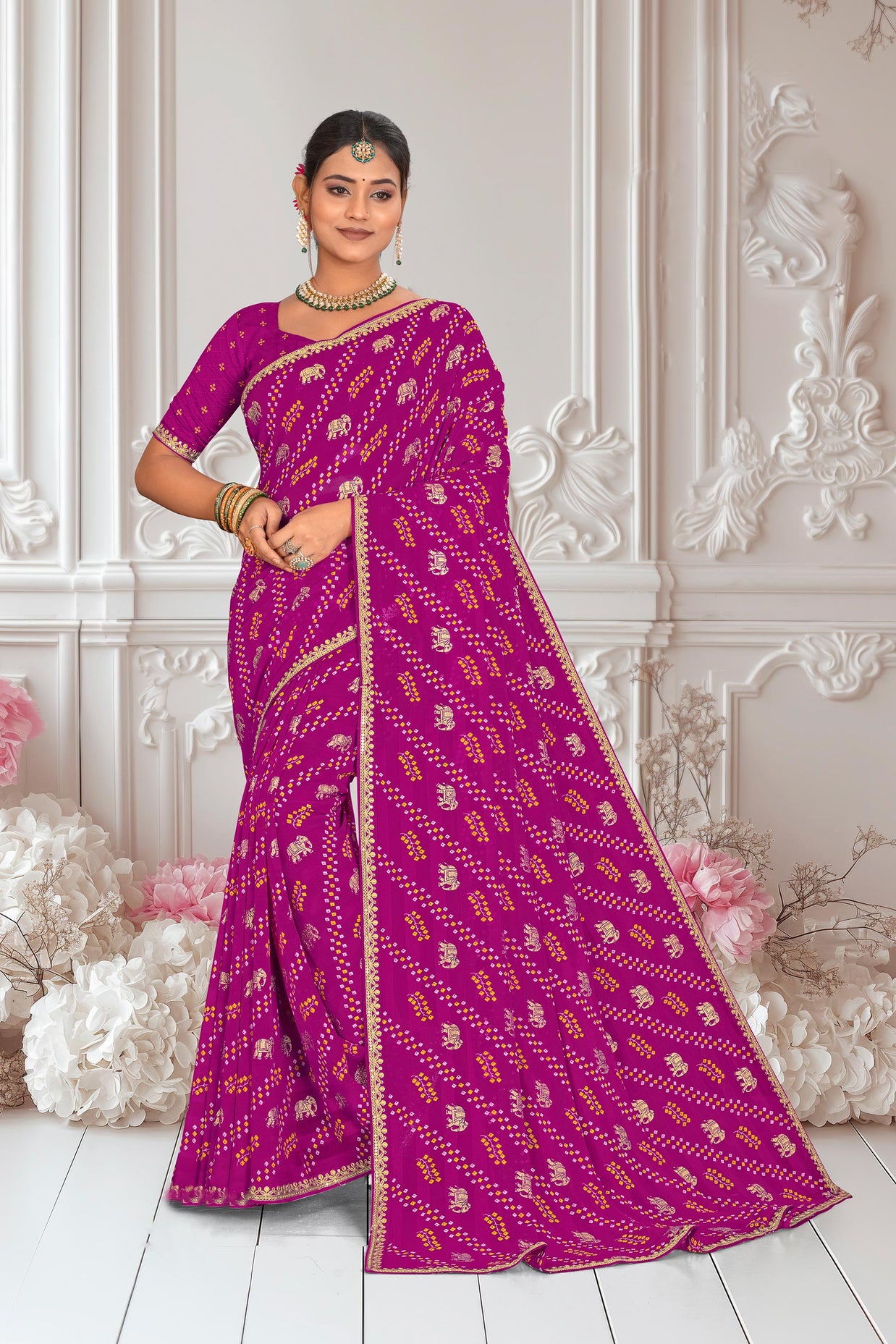  Georgette saree