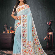 Laxmipati Georgette Floral Printed Saree