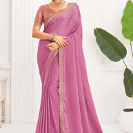 Laxmipati Alia Purple Silk Saree with Geometric Foil Work
