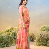 Laxmipati Anaya Multicolor Georgette Saree with Abstract Prints