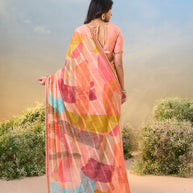 Laxmipati Anaya Multicolor Georgette Saree with Abstract Prints