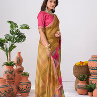 Laxmipati Ishita Multicolor Abstract Printed Chiffon Saree