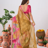 Laxmipati Ishita Multicolor Abstract Printed Chiffon Saree