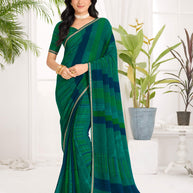 Laxmipati Purnima Geometric Georgette Printed Saree in Green Color