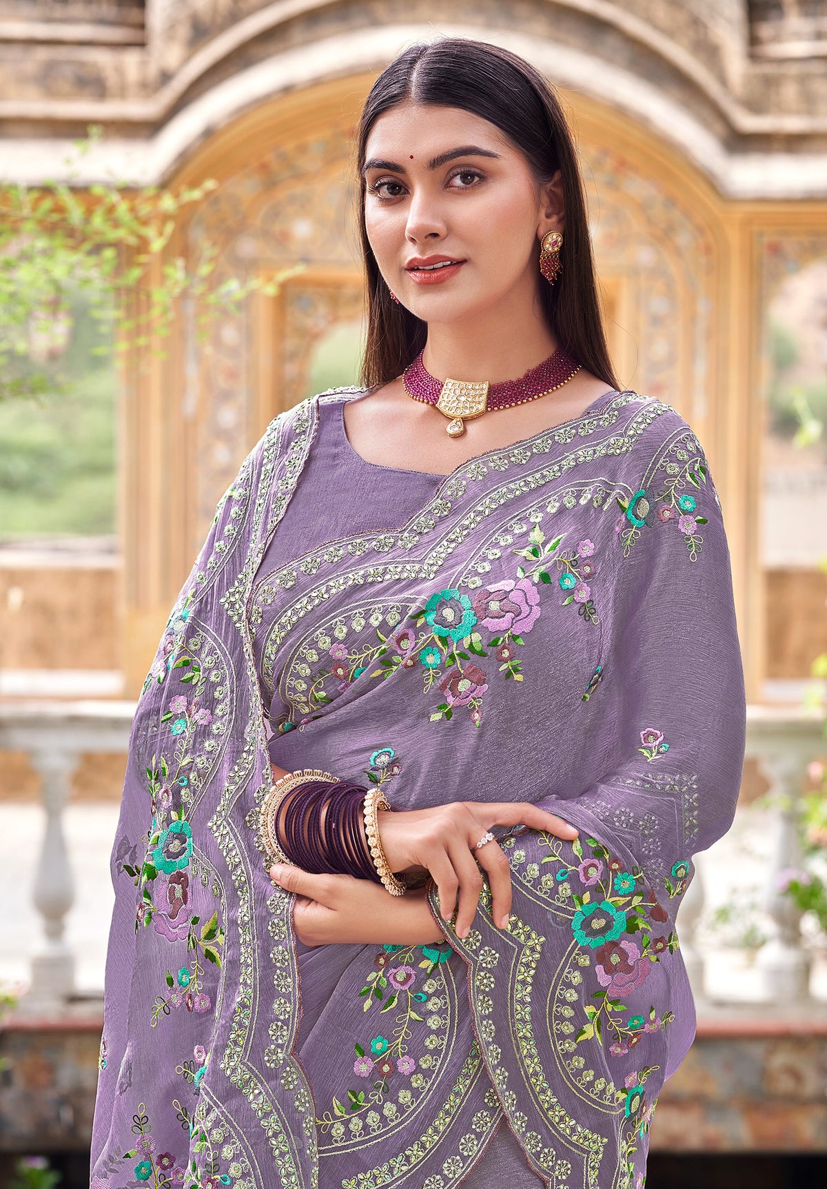 Silver Zari Work