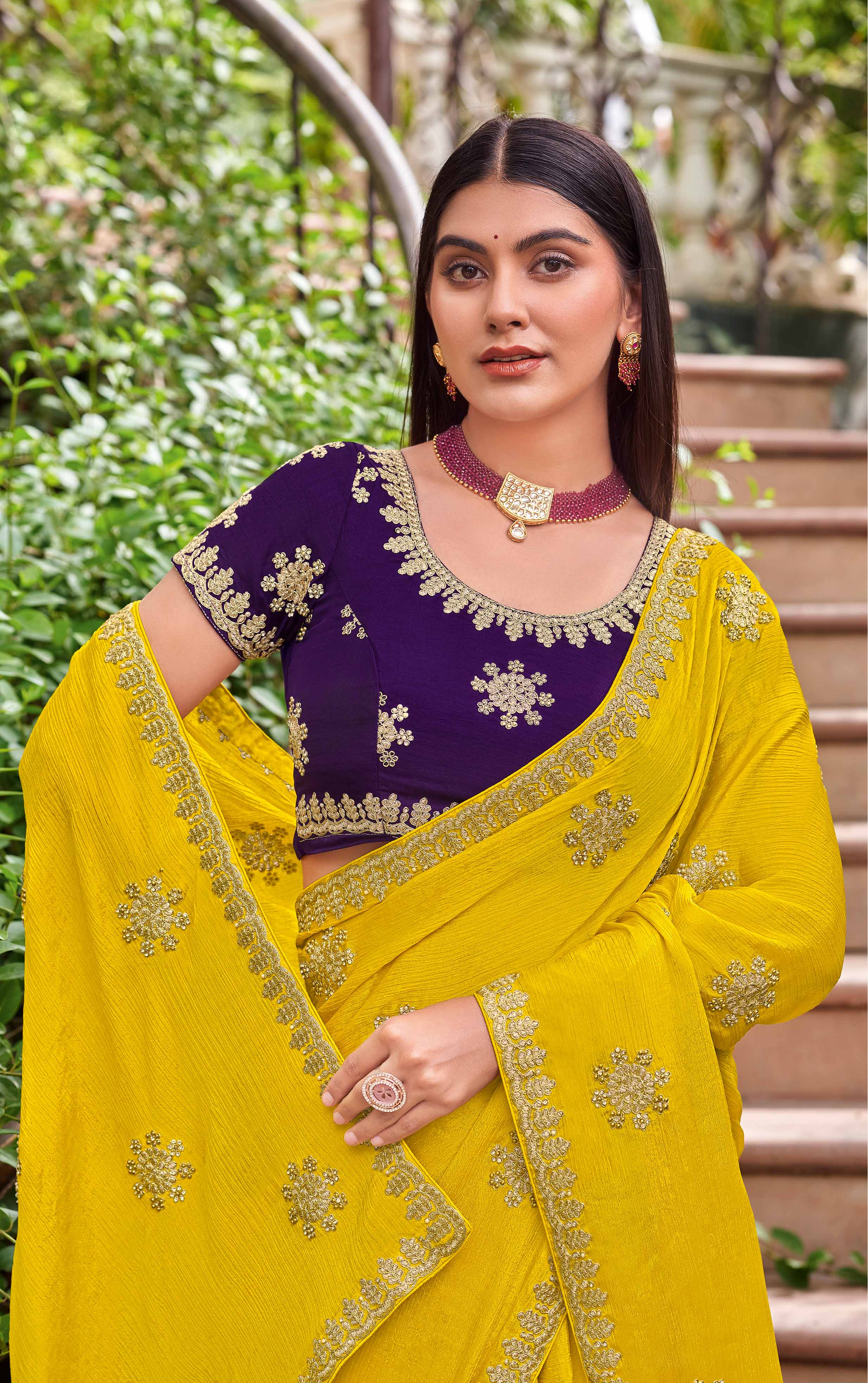 Designer Silk Saree with Embroidery