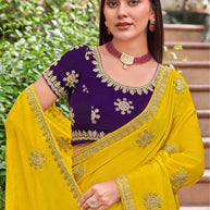Designer Silk Saree with Embroidery