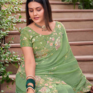 Sequin and Stone Work Saree