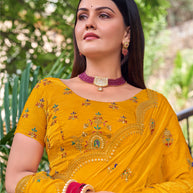 Zari and Sequin Work Saree