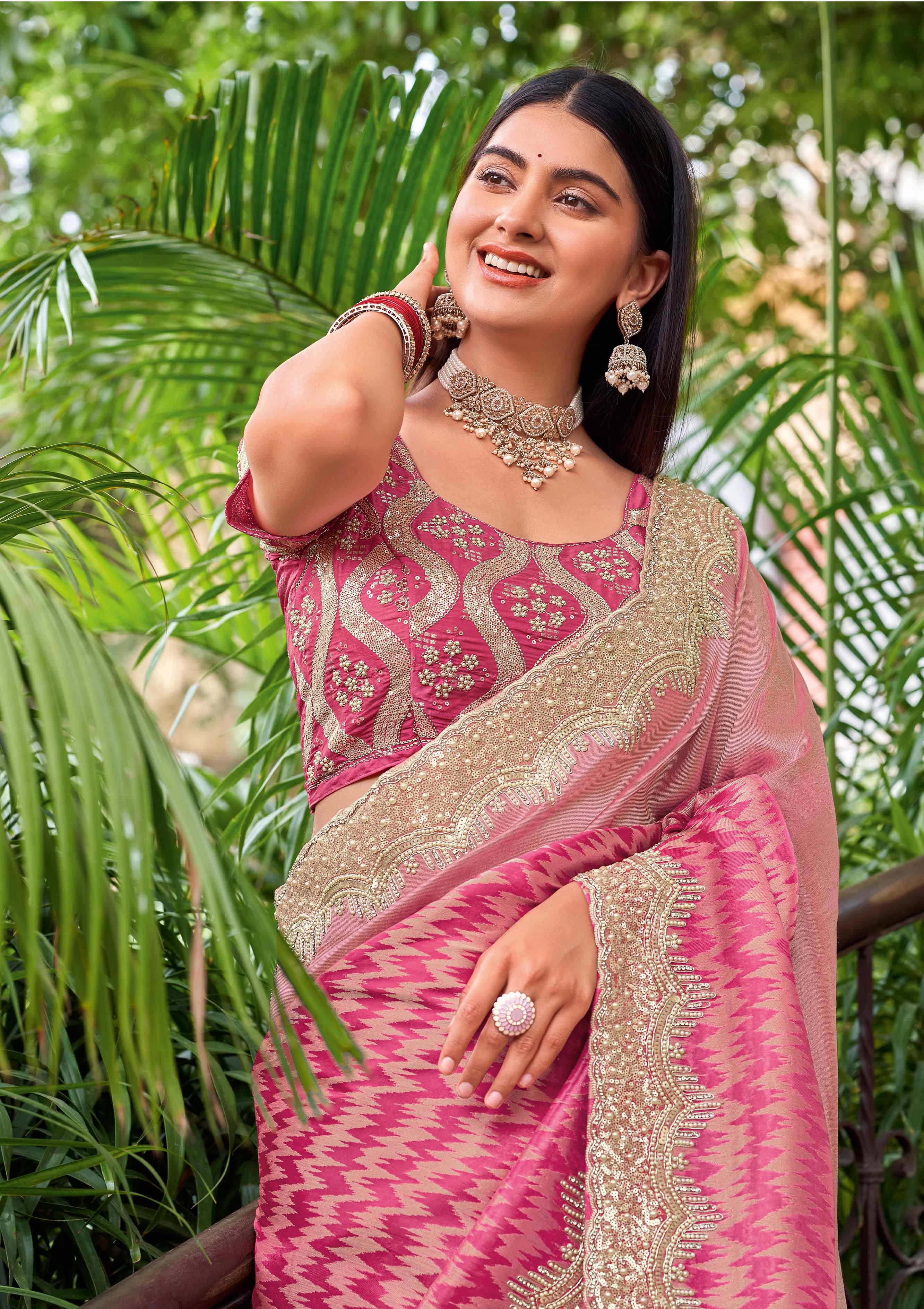 Ikkat Pattern Saree