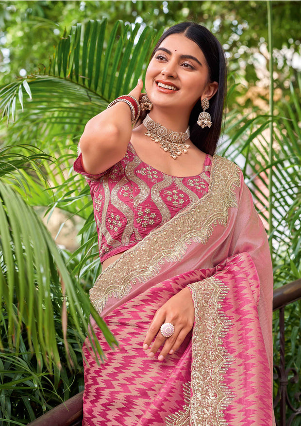 Ikkat Pattern Saree