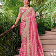 Pink Silk Saree