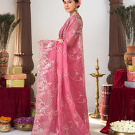 floral designer work saree
