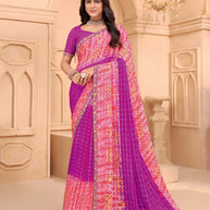 Laxmipati Tohfa Bandhani Printed Silk Saree in Pink Color