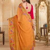 Designer chiffon saree drape