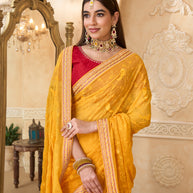 Festive chiffon saree for women