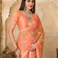 Party wear chiffon saree