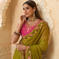 Festive chiffon saree
