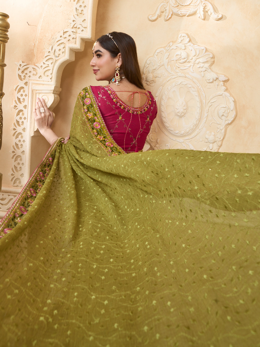 Designer chiffon saree 
