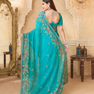 Festive chiffon saree