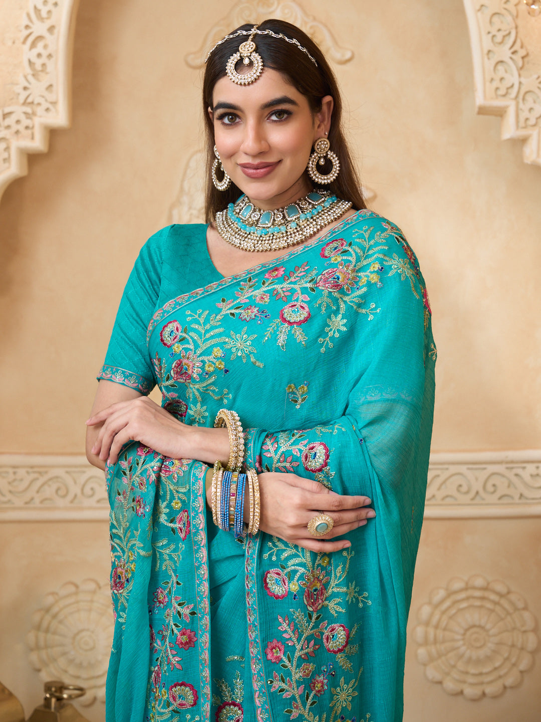 Designer chiffon saree