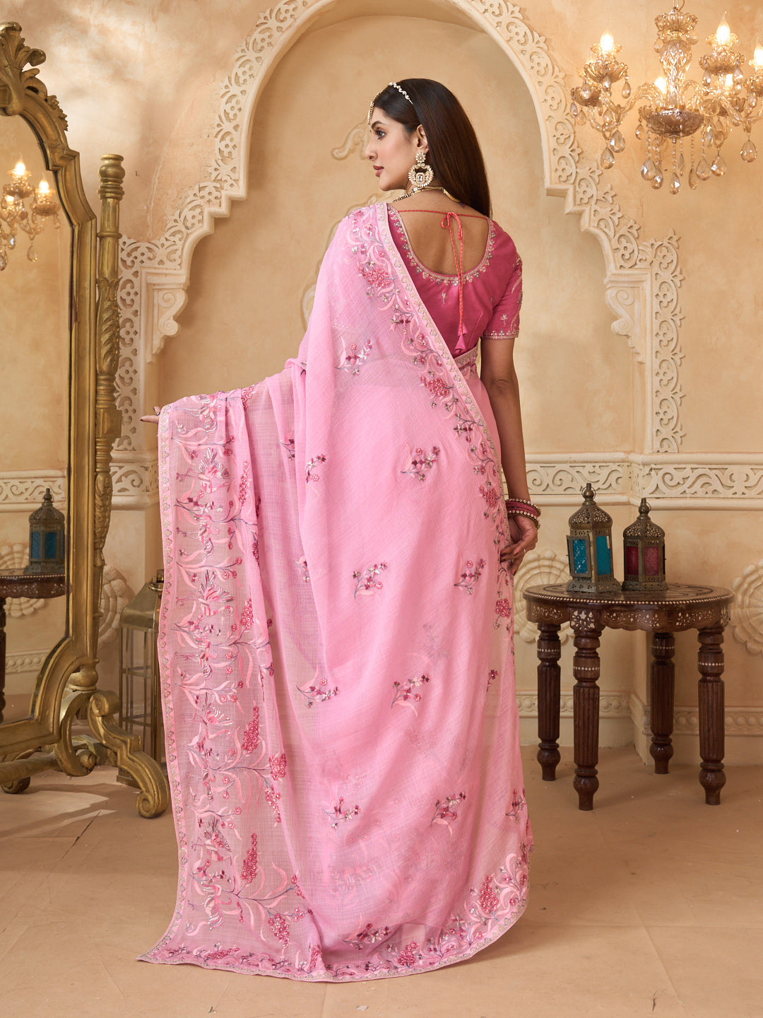 Elegant chiffon saree