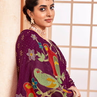 wine colour saree for farewell