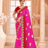 light pink colour saree