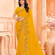 yellow saree for wedding