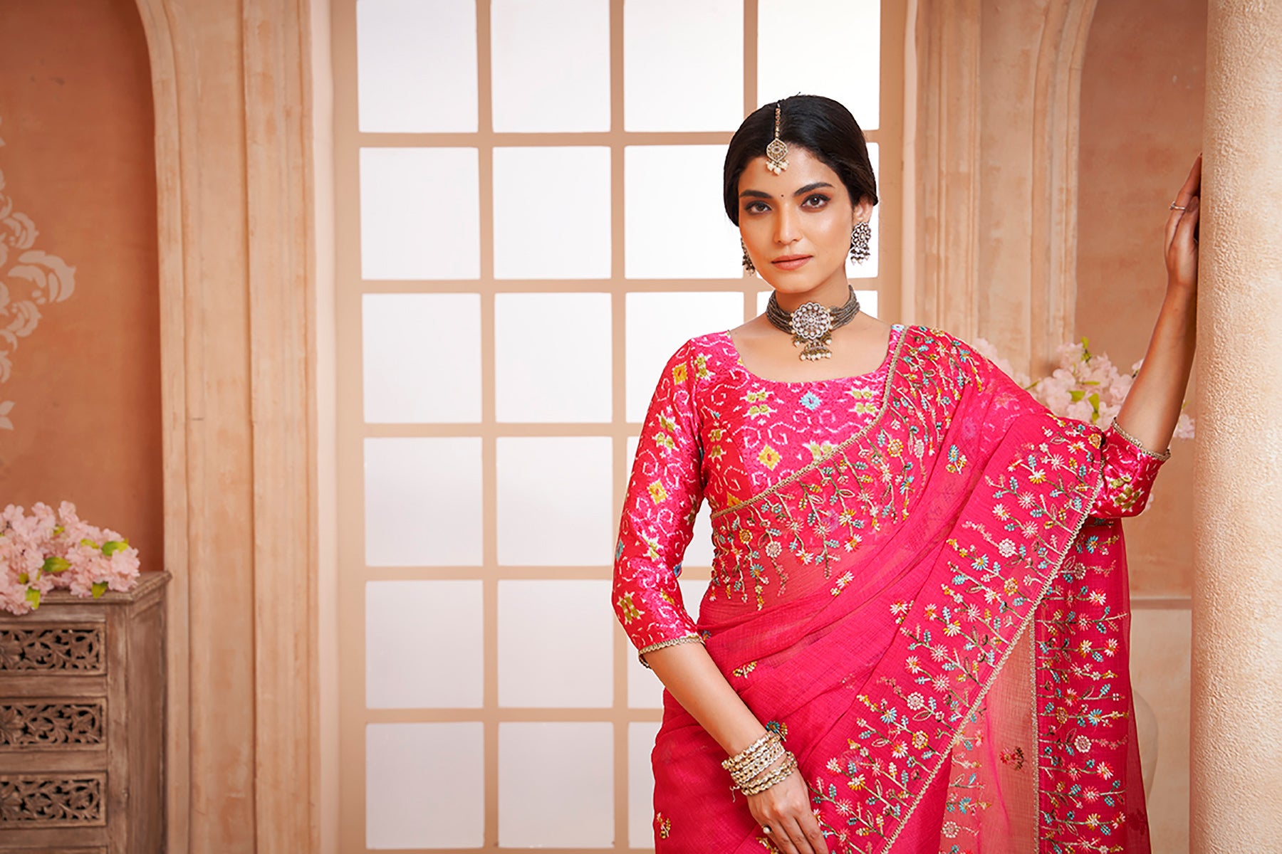 party wear saree for girls