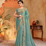 Trendy party wear saree