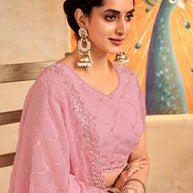 Glam embroidered party saree