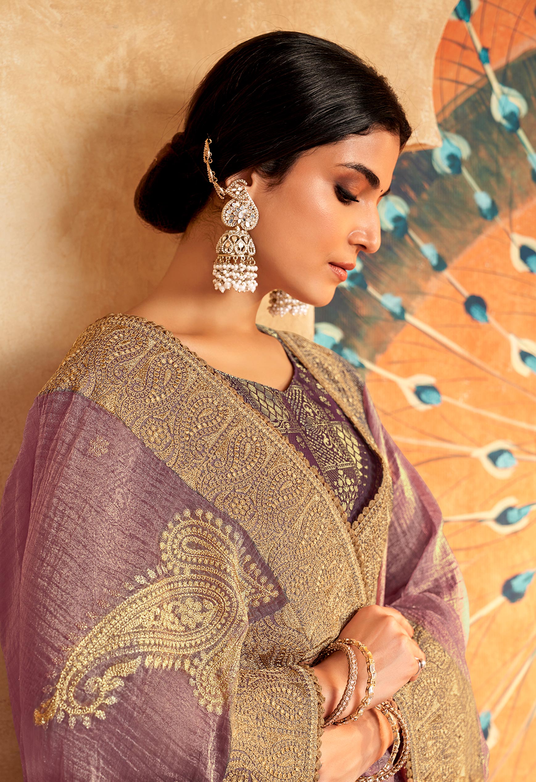 Festive silk blend saree