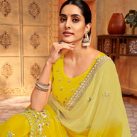 Embroidered festive saree