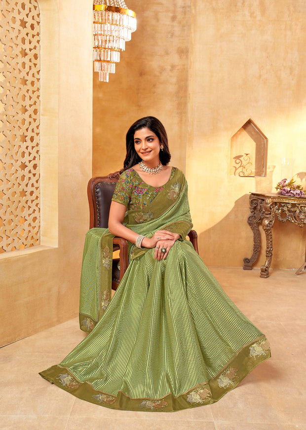 Striped designer saree