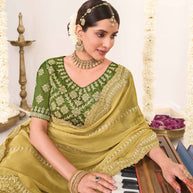 Light weight festive chiffon saree
