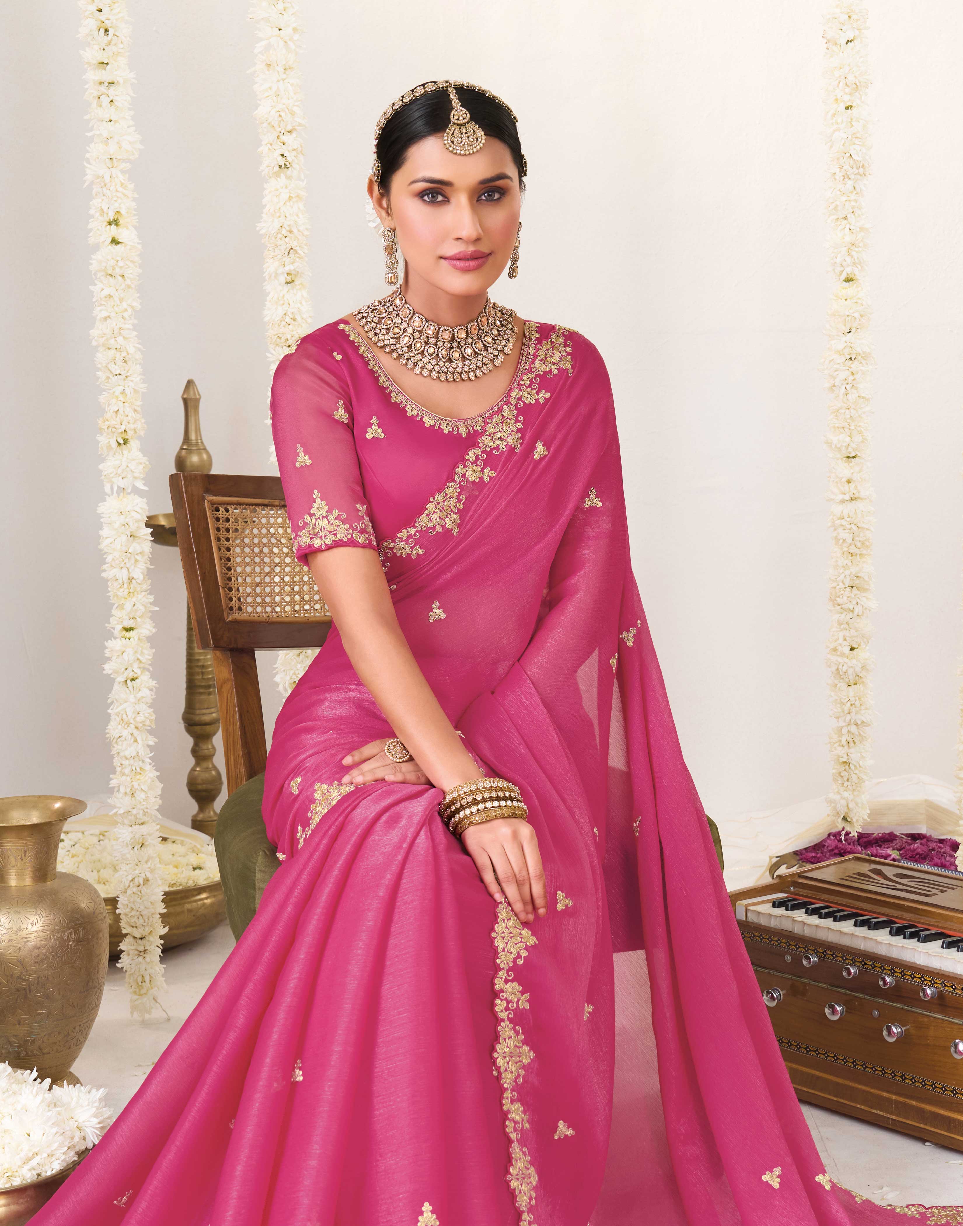 Party wear chiffon saree